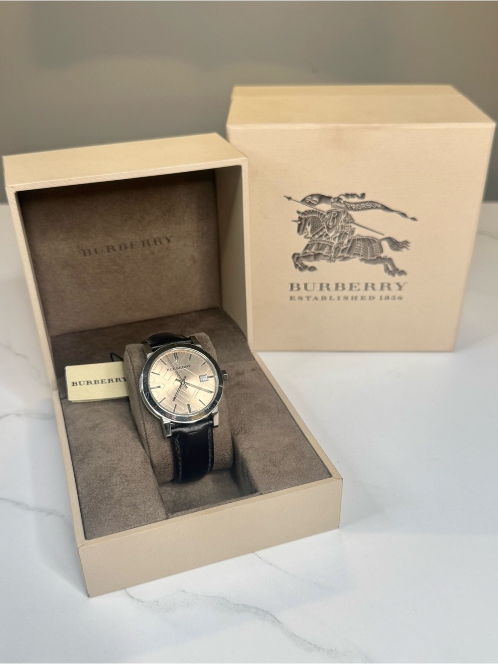 BURBERRY The City Watch - Champagne/Brown (38 mm)